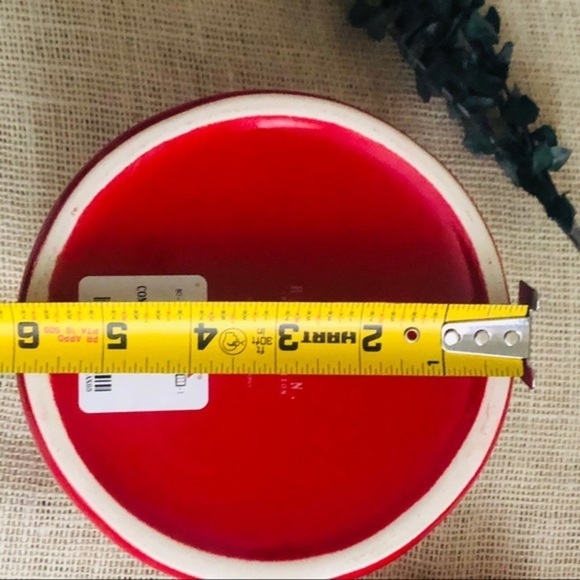 Rae Dunn Red SANTA’S COOKIES Large Ceramic Canister With Lid (2019) - Picture 7 of 7